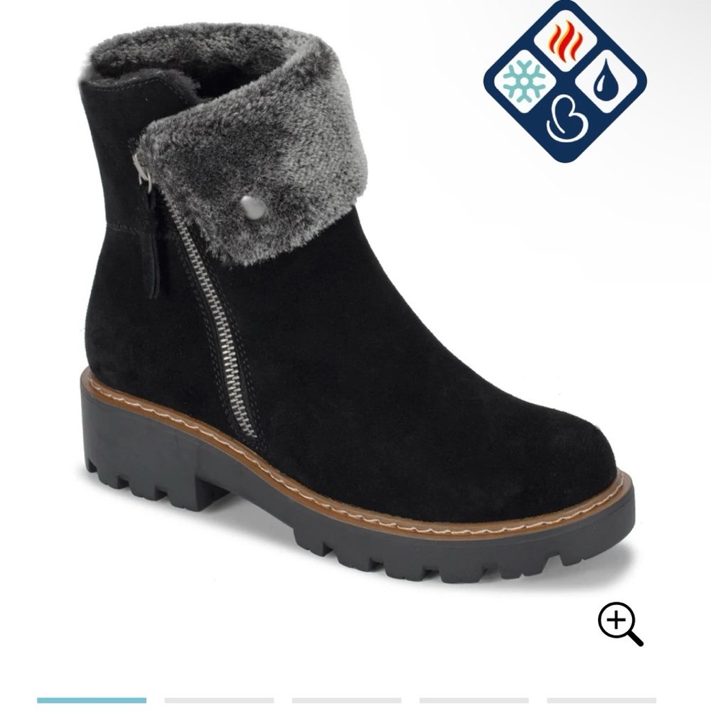 Women's Black Suede Ankle Boots